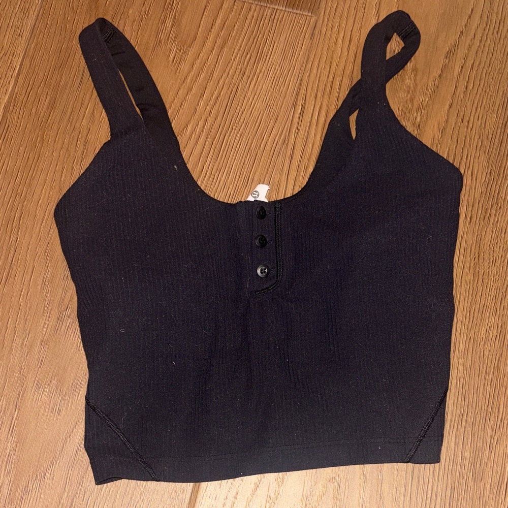 Lululemon size 2 Black aligned Ribbed tank top